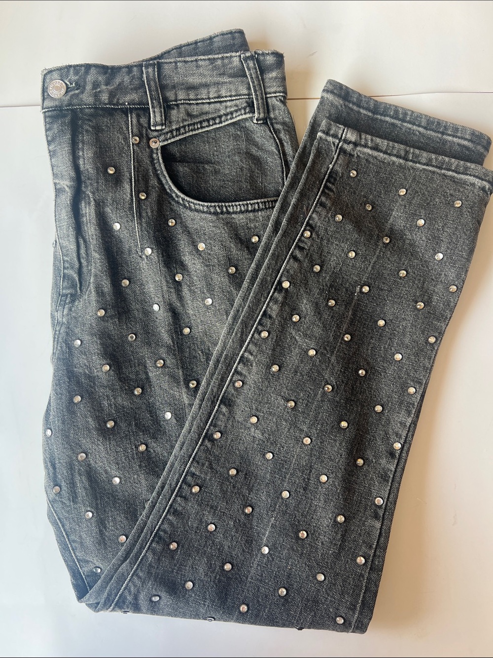 Anthropologie Pilcro Black Stud-Embellished Jeans